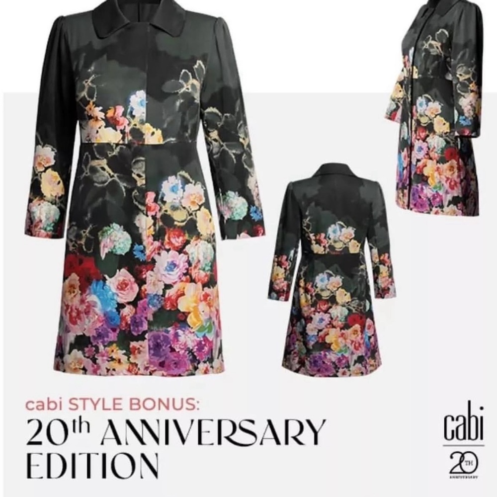 Cabi 20th Anniversary Floral Coat